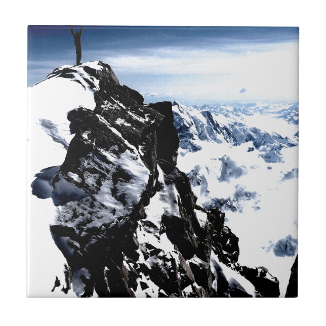 Mountaineer Achievement Snö Winter Kakelplatta (Framsidan)