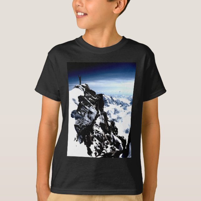 Mountaineer Achievement Snö Winter T Shirt (Framsida)