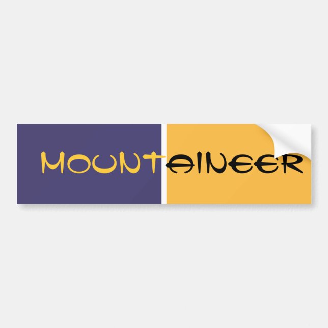 MOUNTAINEER Bumper Sticker Bildekal (Framsidan)
