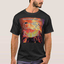 MountainFire Coyote som leder över Volcano T Shirt
