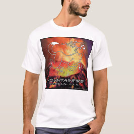 MountainFire Coyote som leder över Volcano White T Shirt