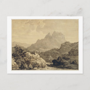 Mountainous Ligcape, c.1780 (grått och bruntvätta) Vykort