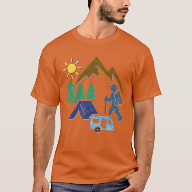 Mountainrek Outr Camp Scene flicka T Shirt (Framsida)