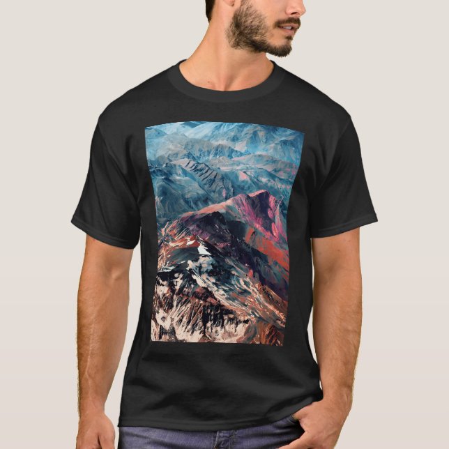 Mountains 2 Baseball  Sleeve T Shirt (Framsida)