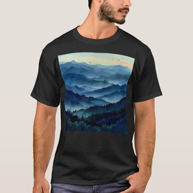 Mountains Active T Shirt (Framsida)