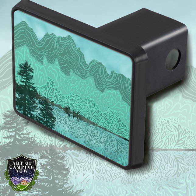 Mountains and Reflective Lake Dragkroksskydd (Skapare uppladdad)