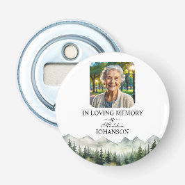 Mountains and Trees Celebration Of Life Keepsake Flasköppnare