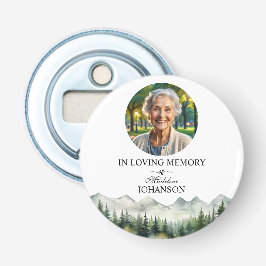 Mountains and Trees Celebration Of Life Keepsake Flasköppnare