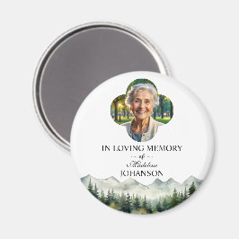 Mountains and Trees Celebration Of Life Keepsake Magnet