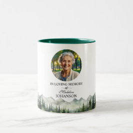 Mountains and Trees Celebration Of Life Keepsake Två-Tonad Mugg