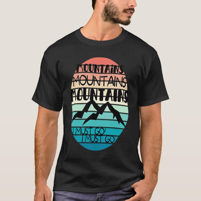 Mountains are Calling Sunsets  Snow Slopes Family  T Shirt (Framsida)