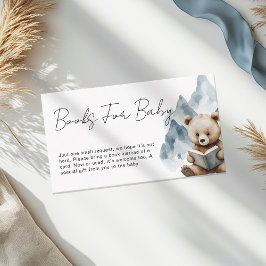 Mountains Bear Safari Baby Shower Books Request Tilläggskort
