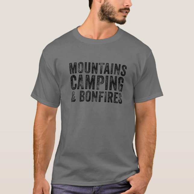 Mountains Camping T Shirt (Framsida)