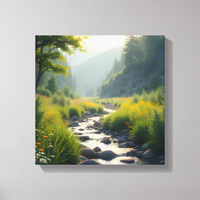 Mountains Creek-klipporna Canvastryck (Framsida)