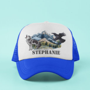 Mountains Faux Patches Varg Raven Personlig Keps