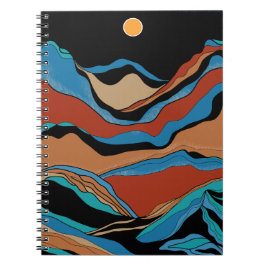 Mountains Geometric  Anteckningsbok