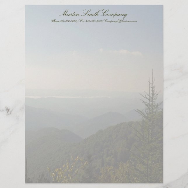 Mountains Professionell Business Letterhead Brevhuvud (Framsida)