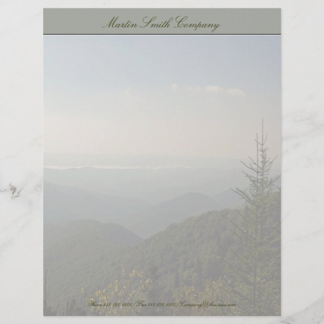 Mountains Professionell Business Letterhead Brevhuvud (Framsida)