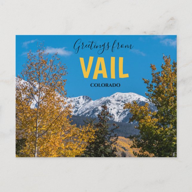 Mountains Vail Colorado  Vykort (Framsida)