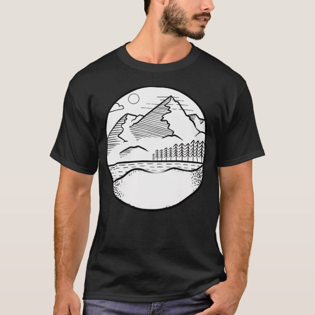 Mountains View Aktiv T Shirt (Framsida)