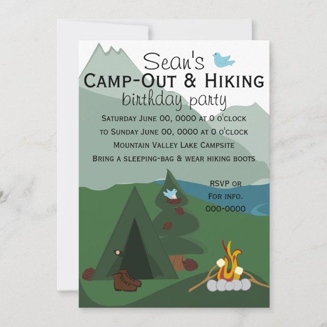 Mountainscape Camping Inbjudningar (Framsida)