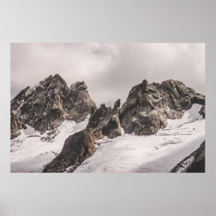 MOUNTAN TÄCK AV SNÖ POSTER