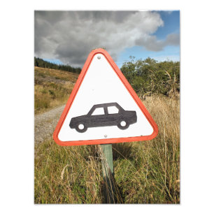 MOUNTAN VÄG FOTOTRYCK