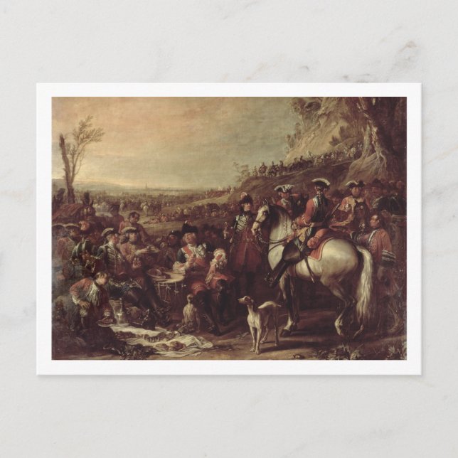 Mounted Dragoons of the Kung Household, 1737 (oi) Vykort (Framsida)