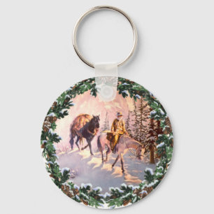 MOUNTIAN MAN & WREATH AV SHARON SHARPE NYCKELRING