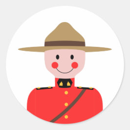 Mountie Runt Klistermärke