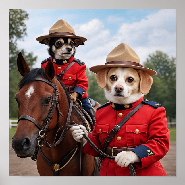 "Mounties kommer" Poster (Framsidan)