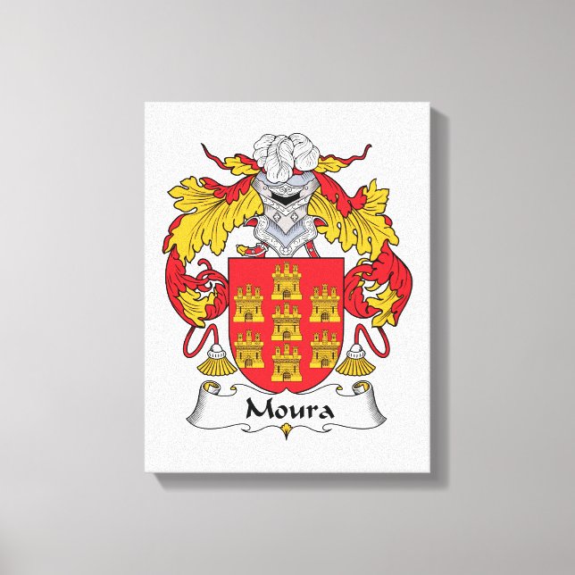 Moura Family Crest Canvastryck (Framsida)