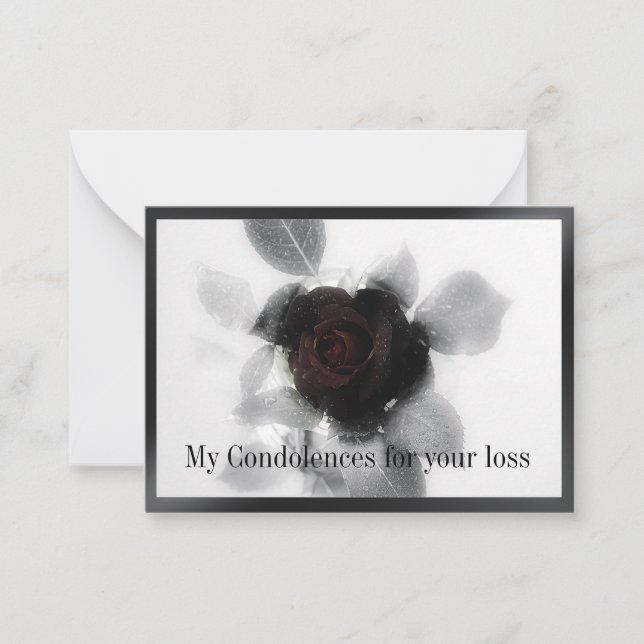 Mourde Ro Sympathy Cards Anteckningskort (Framsida)