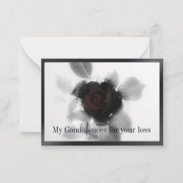 Mourde Ro Sympathy Cards Anteckningskort