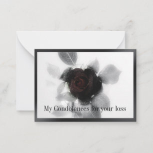Mourde Ro Sympathy Cards Anteckningskort