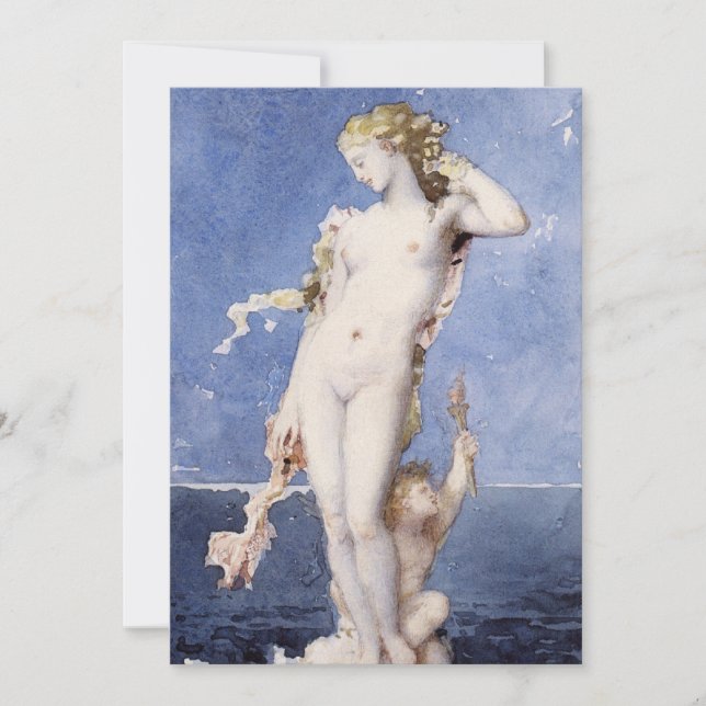 Moureau Aphrodite Birth of Venus Inbjudningar (Framsida)