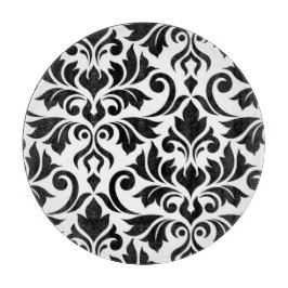 Mourish Damask Art I Black on White