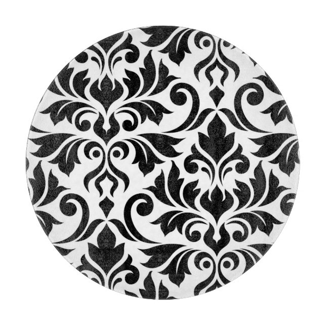 Mourish Damask Art I Black on White (Framsidan)