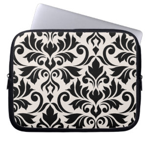Mourish Damask Art I Black på Cream Laptop Fodral