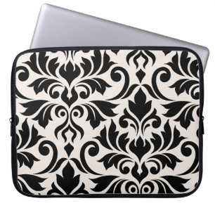 Mourish Damask Art I Black på Cream Laptop Fodral