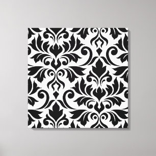 Mourish Damask Art I BW Canvastryck