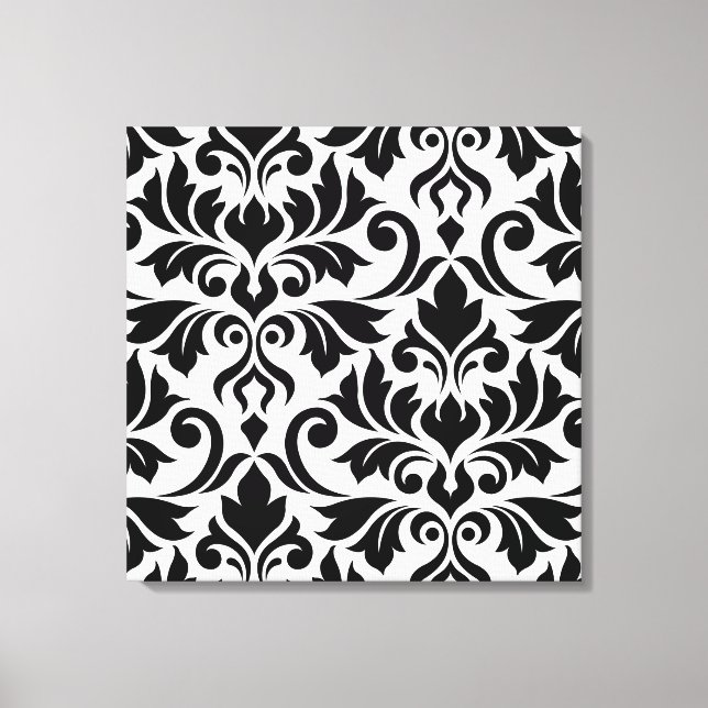 Mourish Damask Art I BW Canvastryck (Framsida)