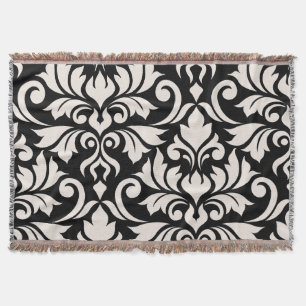 Mourish Damask Art I Cream på Black Filt