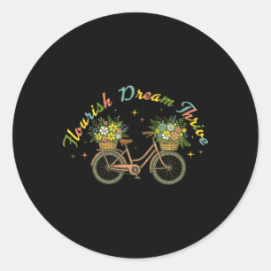 Mourish Dream Thrive Blommigt Bike Subtle 8647 Tru Runt Klistermärke