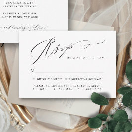 Mourishing Elegant Script Meal Choice Bröllop OSA Kort