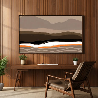 Mourne Mountains Abstrakt Konst Affisch (ej inrama