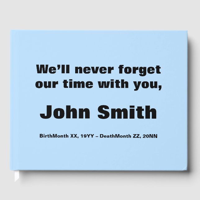 Mournful and Plain Sympathy Guestbook Gästböcker (Framsida)