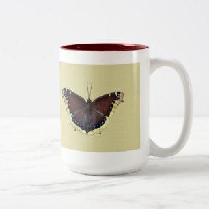 Mourning Cloak Butterfly - Nymphalis antiopa Två-Tonad Mugg