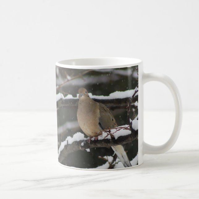 Mourning Dove i snö mugg (Höger)