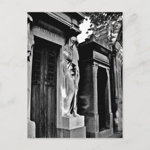 Mourning på kyrkogården vykort